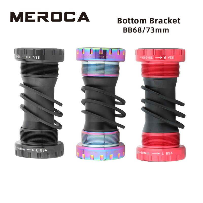 MEROCA Mountain Bicycle Bottom Bracket BSA Road Bike Suitable For 68-73mm BC1.37-24T 24mm Sealed Pelin MTB Center Axle