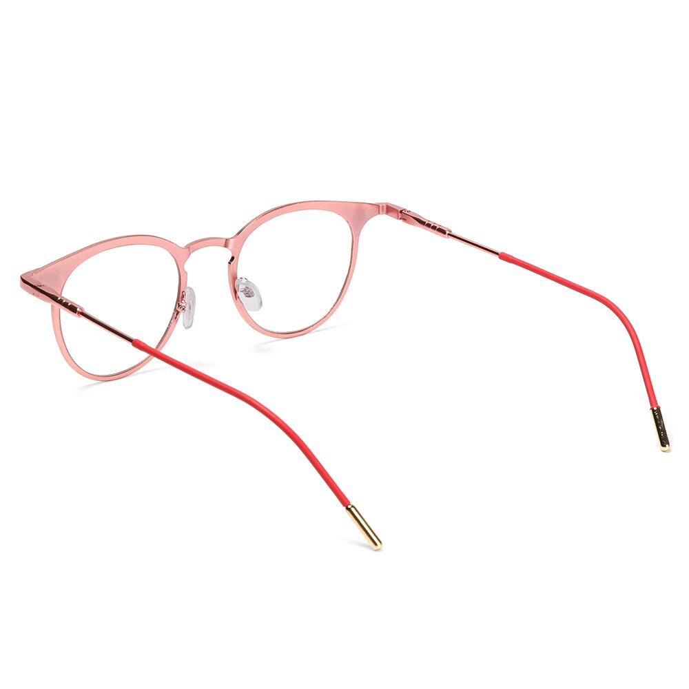 retro round frame computer protective glasses ladies men's metal glasses ultra light glasses