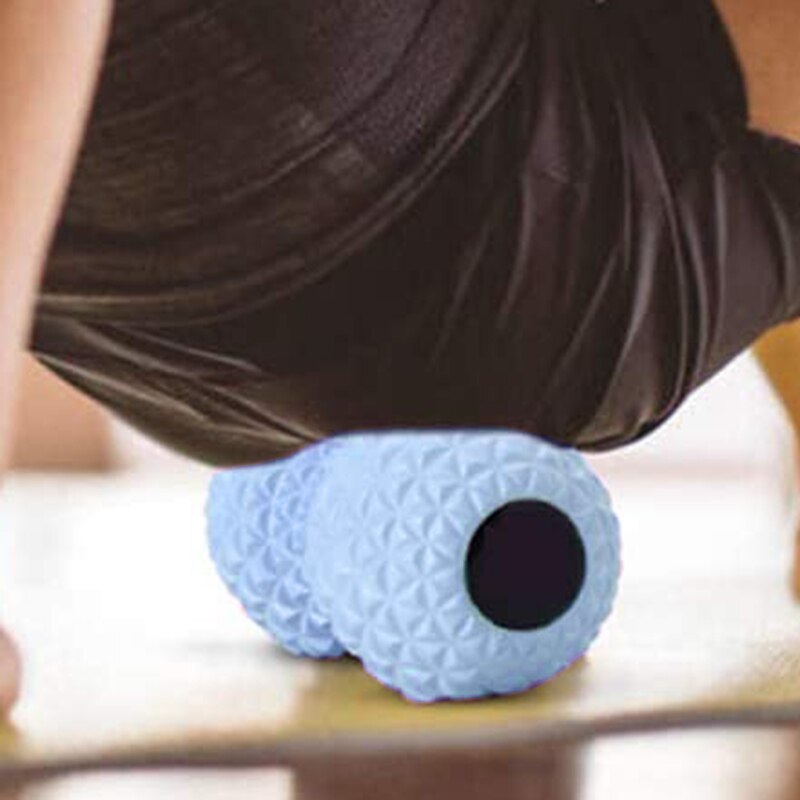 Massage Ball, Peanut Ball Plantar Fascia Cervical Vertebrae Acupoint Deep Muscle Relax Yoga Physiotherapy, Blue