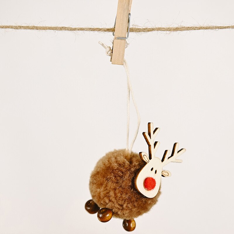 Leuke Herten Craft Ornament Kerstboom Decoratie Houten Elanden Creatieve Opknoping Hanger Voor Thuis Nieuwjaar Decor: 1