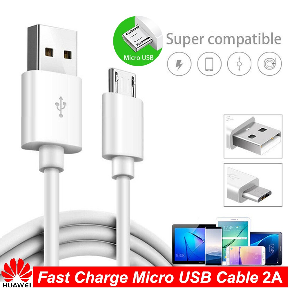 Supporto per cavo Micro USB originale a ricarica rapida HUAWEI 5V/2A 9V/2A ricarica da viaggio per Huawei P7 P8 P9 P10 Lite Mate8 7 Honor 8X 8C