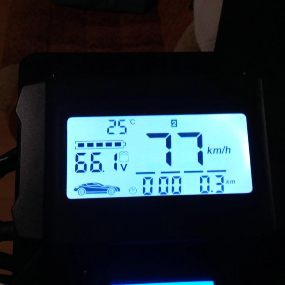 speedometer LCD display 36v48v60v72v84v+speed/battery level indicator+turning signal+voltmeter for lithium/lead acid battery