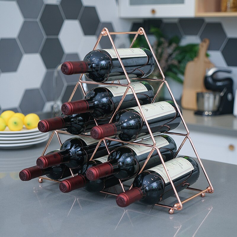 Afneembare restaurant woonkamer bar wijnkast wijnrek display rek wijnrek metaal eenvoudig huishoudelijk druivenrek