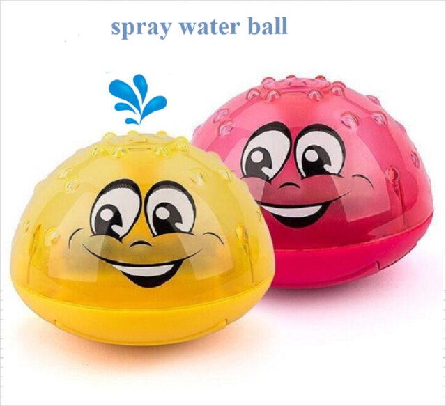 Giocattoli da balena da bagno palla per irrigatore a induzione elettrica per bambini con musica leggera spruzzo d'acqua palla da gioco giocattolo da bagno per bambini elettrico: 2 water ball