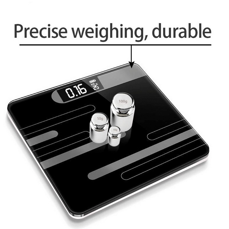 Usb opladning lcd display krop vejning hjemme digital vægt vægt elektronisk vægt gulv krop vægt glas smart
