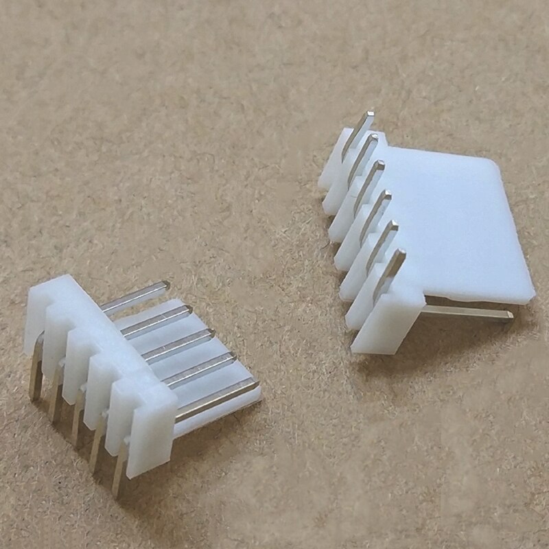 50 pçs/lote KF2510 Conector Macho Right Angle Pin Header 2AW 3AW 4AW 5AW 6AW 2510 2.54 MILÍMETROS