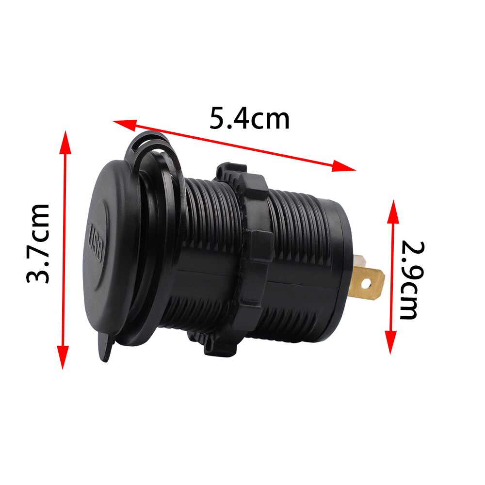 2 Port Car Charger Power Auto Truck Adapter 5V 2.1A USB Socket LED Panel Charge Mobile Phone Tablet For ATV Boat Motorcycle