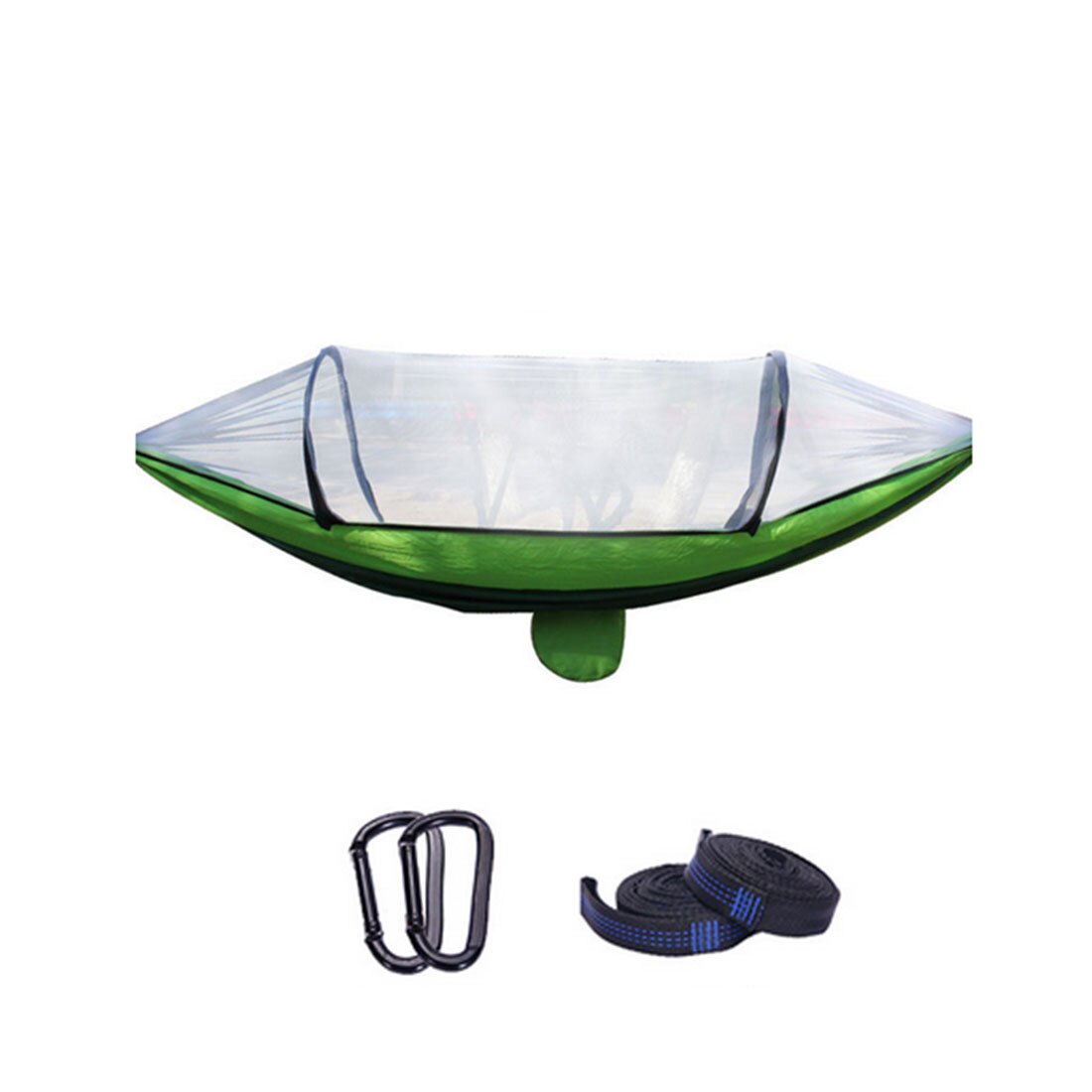 Hangmat Met Anti-Muggen Outdoor Dubbele Nylon Parachute Doek Camping Klamboe Quick Open Hangmat Controle Hangmat Kamp