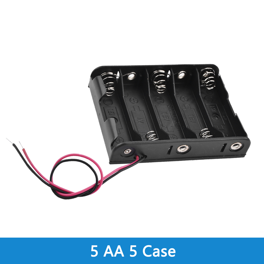Batterijhouder - 1-6 Slots AA/18650 - met Draad - voor Arduino DIY Kit: Munt