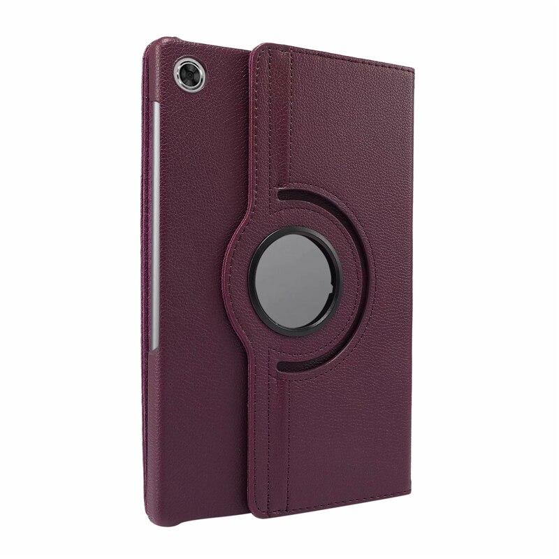 360 obracanie skrzynka dla Lenovo Tab M10 HD 2nd Gen TB-X306F TB-X306X X306 10.1 cal Tablet Funda odwróć stań PU skórzany pokrywy skrzynka: Purple