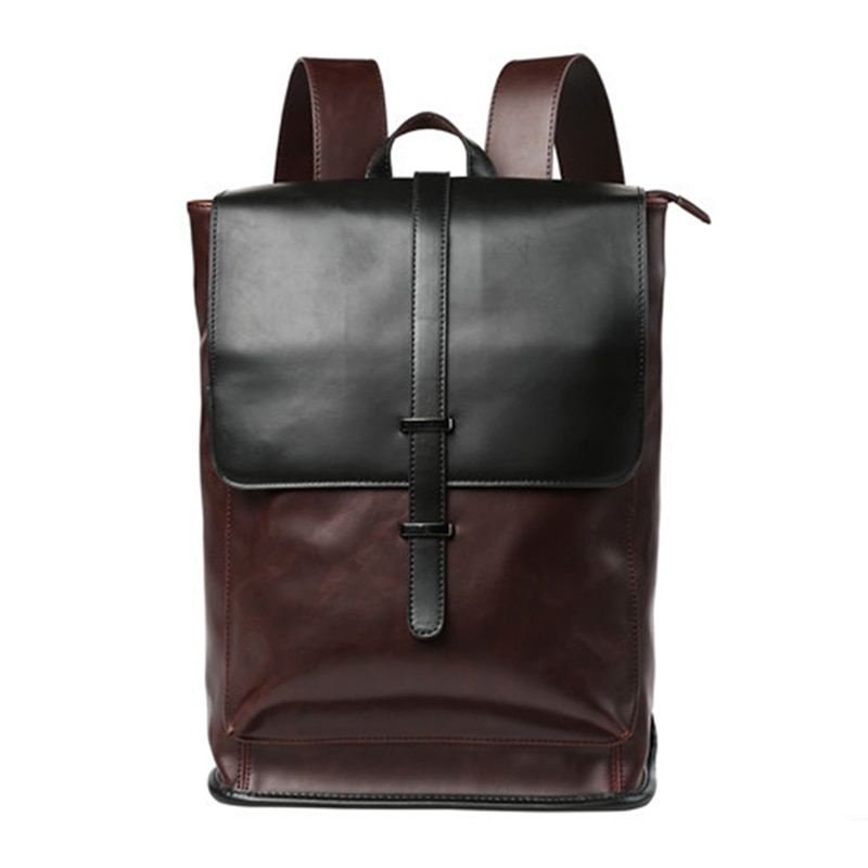 Mænds rygsæk skoletaske til teenager rejser stor kapacitet mandlige tasker multifunktionelle mand rygsække mænd læder laptop rygsæk