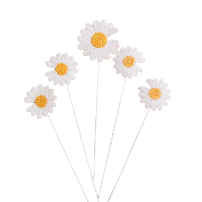 1/5 stk. kagetopper marguerit blomst sløjfe kageplugin cupcake dessertdekoration bagetilbehør fødselsdag babyshower festdekoration: Blomme
