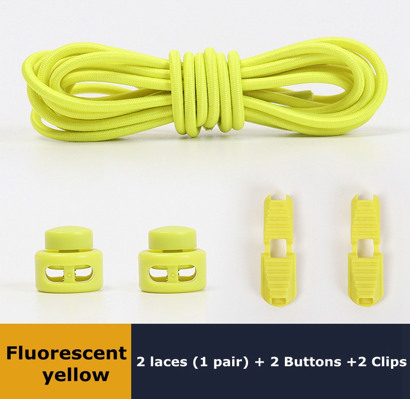 Lacets de chaussures élastiques ronds à ressort en plastique, faciles à porter en 1 seconde, accessoires de chaussures de sport, de randonnée, de paresseux