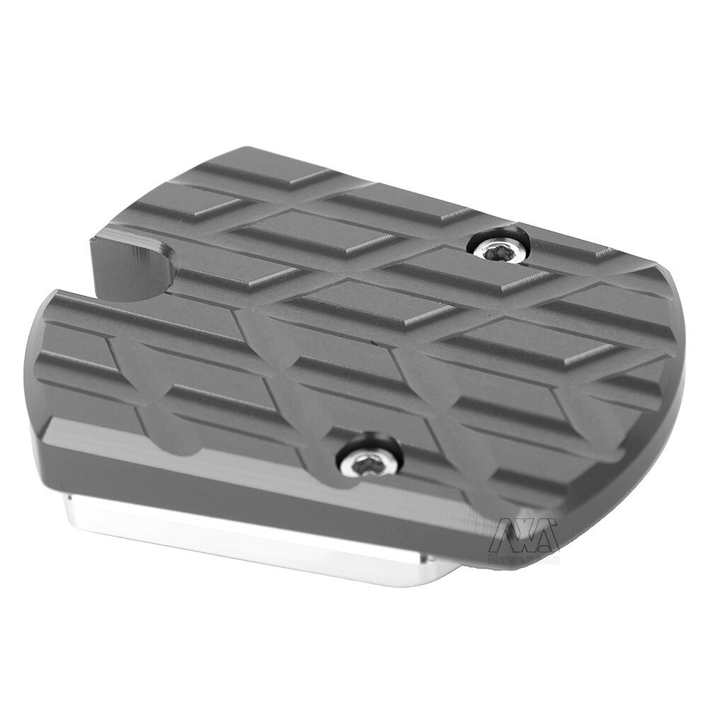 Voor yamaha xmax 125 250 300 alle jaren motorfiets zijstandaard verbreding basis pad plaat kickstand vergroting steun verlengstuk