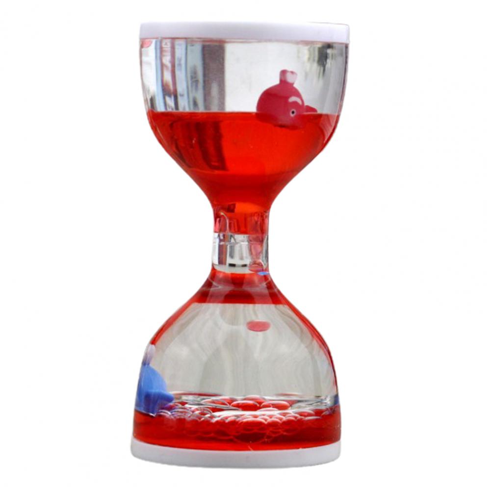 Reloj de arena líquido, temporizador de arena para aliviar el estrés, encantador y satisfactorio, temporizador de gota de aceite sensorial, reloj de arena de aceite, de Navidad, decoración del hogar: Rojo
