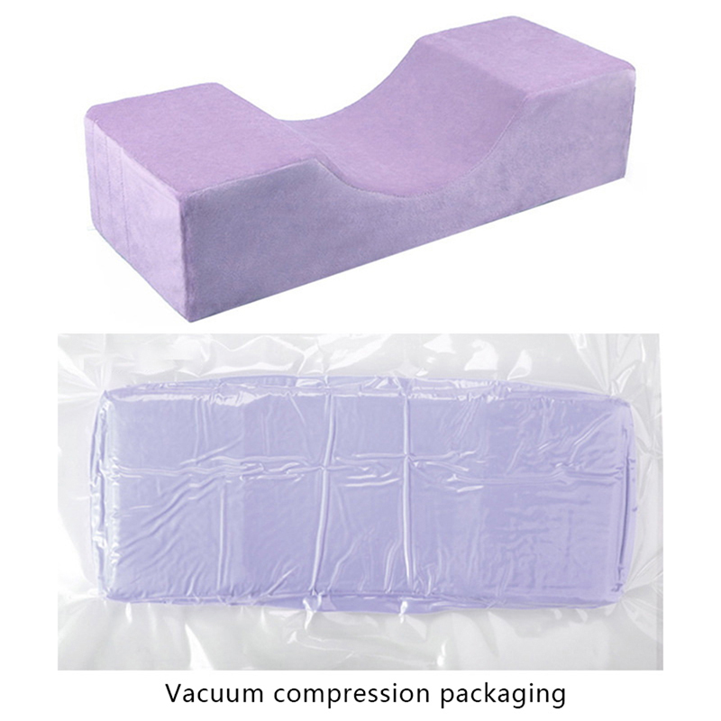 Almohada de espuma viscoelástica para el cuello, cojín suave para Injerto de pestañas, extensión de pestañas con bolsillo, salón de maquillaje: YELLOW