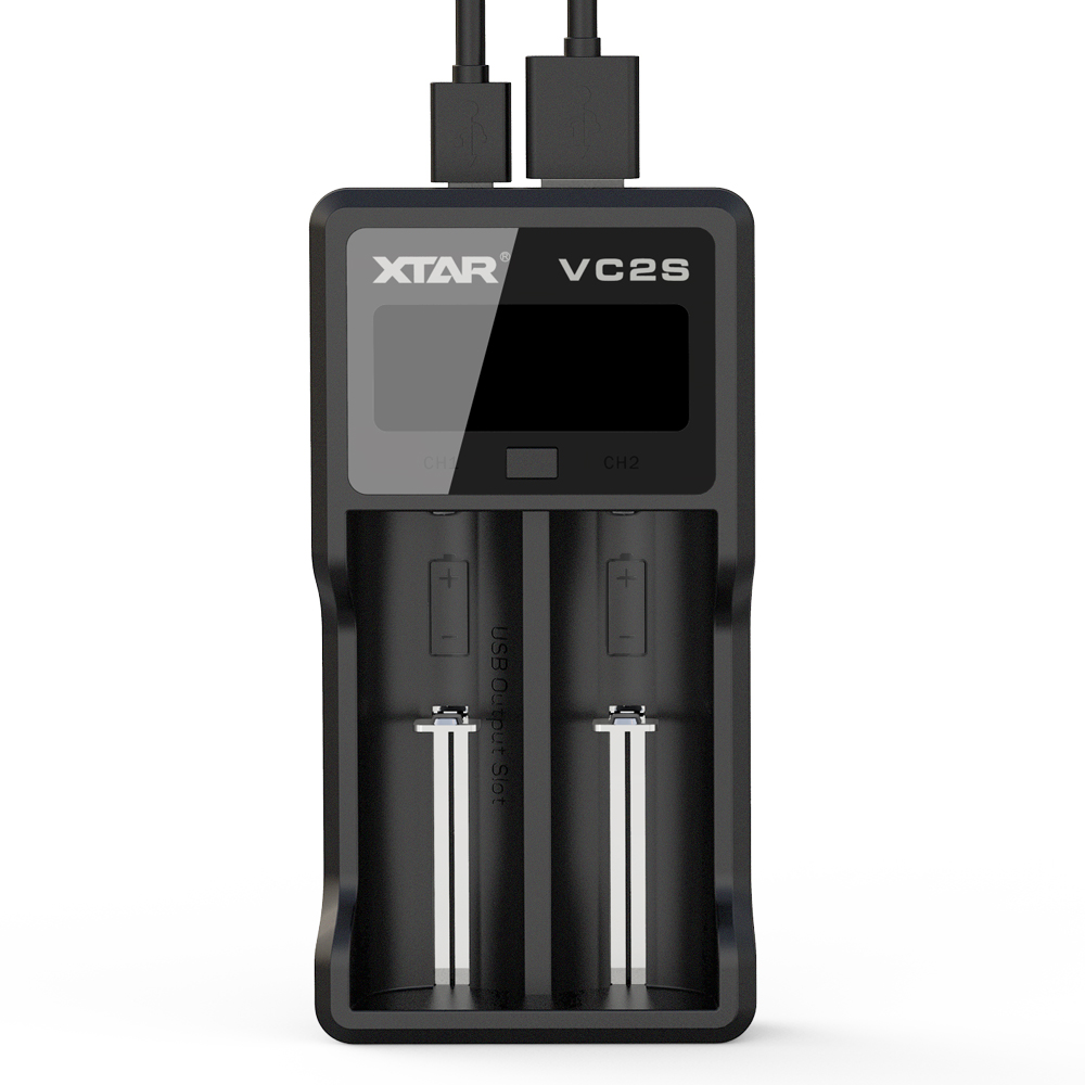 XTAR VC2 S VC2S coloré VA LCD écran Micro-USB alimenté portable batterie externe appliquer à 3.6 V/3.7 V Li-ion/IMR/INR/ICR 18650 26650
