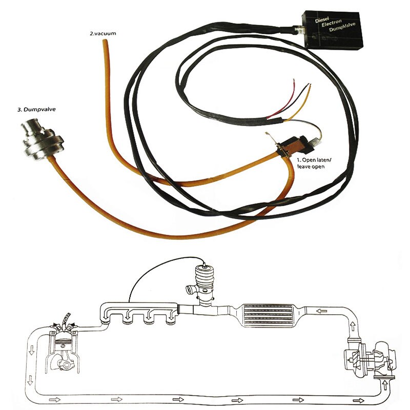 25Mm Elektrische Diesel Blow Off Valve Universal Diesel Turbo Dump Valve Diesel Bov Kit