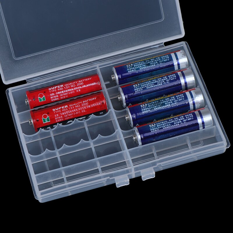 Plastic Batterij Houder Box Organizer Container Voor Aa En Aaa Batterij Opbergdozen Case Cover Voor Aa & Aaa Batterij