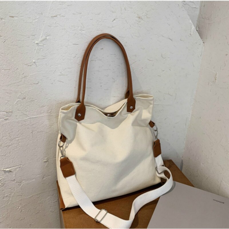 Handbags Women Bags Large Capacity Versatile Shoulder Bag Canvas Double Shoulder Strap Diagonal Bag Tote Bag