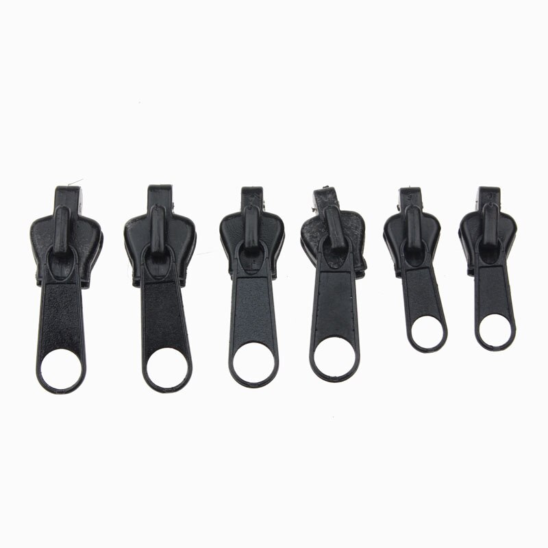 6 pièces glissière curseurs universel remplacement fermeture éclair curseur Kit de réparation instantanée Fix fermeture éclair curseur dents sauvetage directe