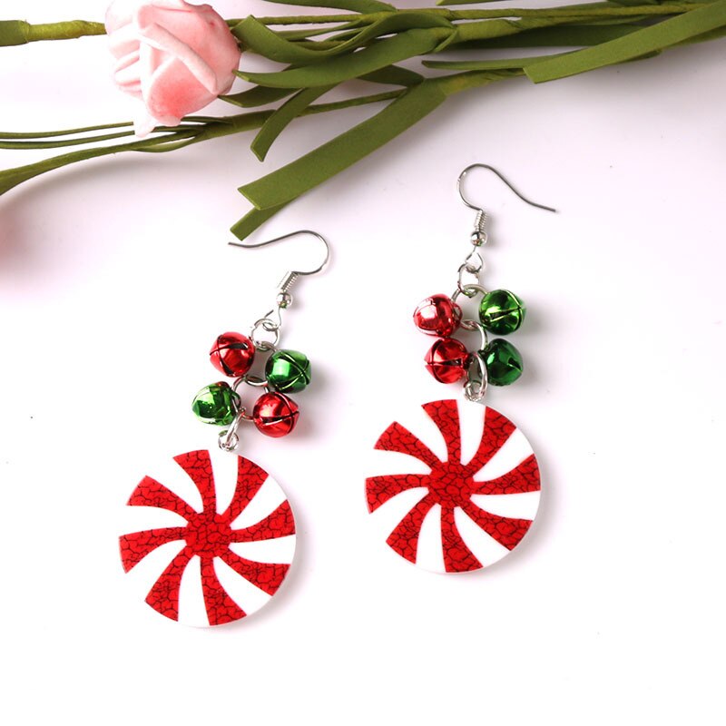 Lange Kerst Oorbellen Voor Vrouwen Creatieve Mode Ronde Bells Verklaring Earring Sieraden Kerst Accessoires