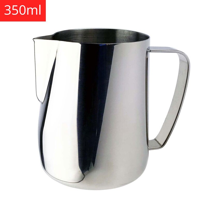 Melk Dampende &amp; Opschuimen Werper, rvs Non-stick Melkkan Pull Bloem Cup Perfect Voor Koffie Cappuccino Latte Art: Silver 350ml