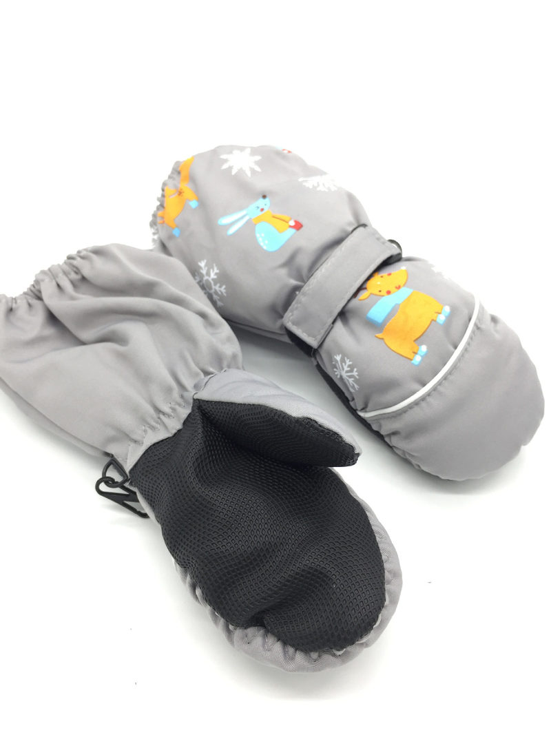 1 paar Kinderen Ski Handschoenen Winddicht En Waterdicht Drie-layer Warme Handschoenen Winter Essentiële Warme Handschoenen Leuke Elanden