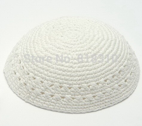 17cm HANDGEMACHTE GESTRICKTE KIPA KIPPA: White color