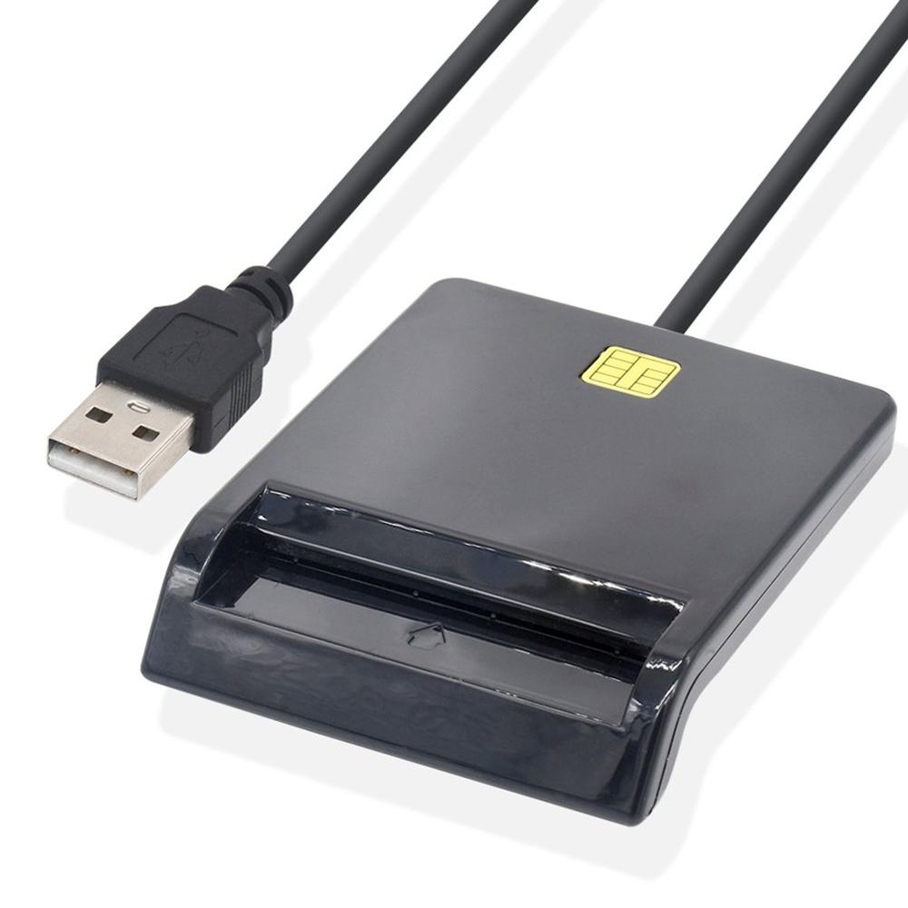 Portable CAC USB External sim Smart Card Reader Support Memory Card CAC ID ATM SMAPI IC for Windows 7 8 10 Linux OS