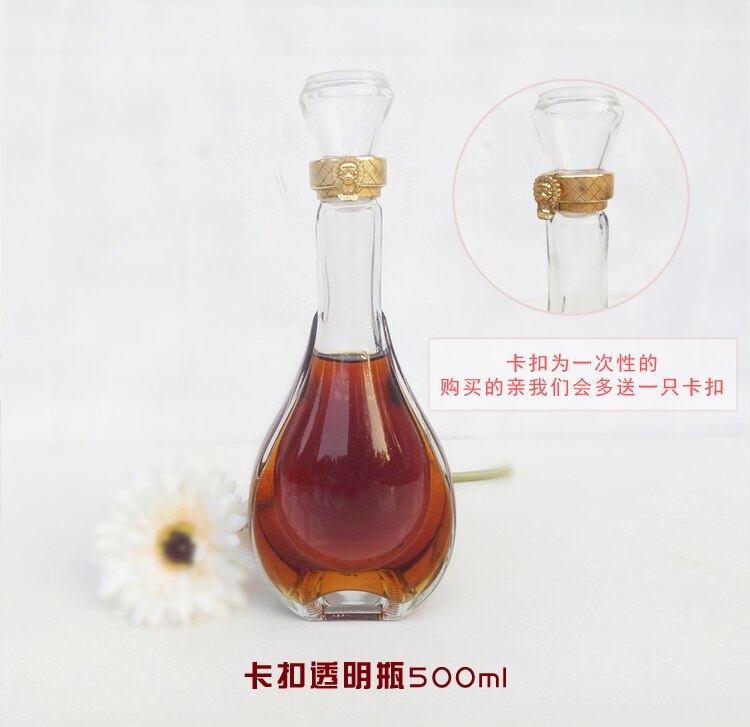 1PC Glass Wine Bottle Wine Decanter Red Wine Container Whiskey Liquor Carafe Water Jug Alcohol Decanter Levo Bar Tool JR 1093