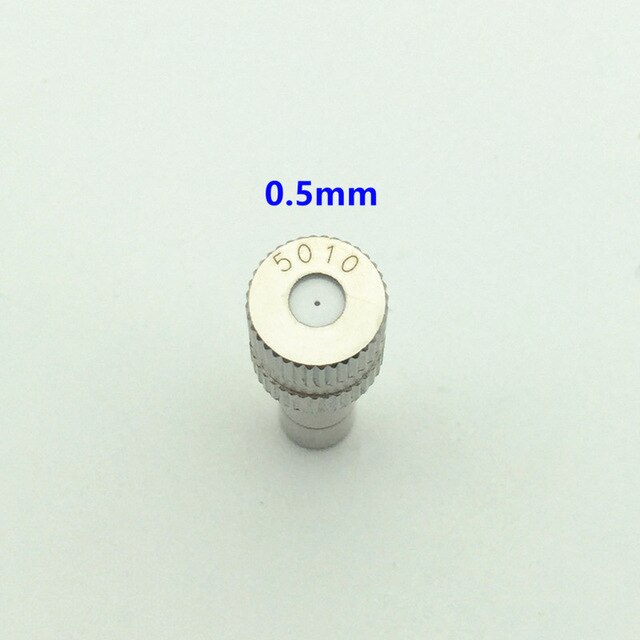 50 Pcs 6MM Slip Lock Quick Connector Garden Water Fog Mist Sprayer Nozzles For Misting System Fog Machine: 0.5mm Nozzle