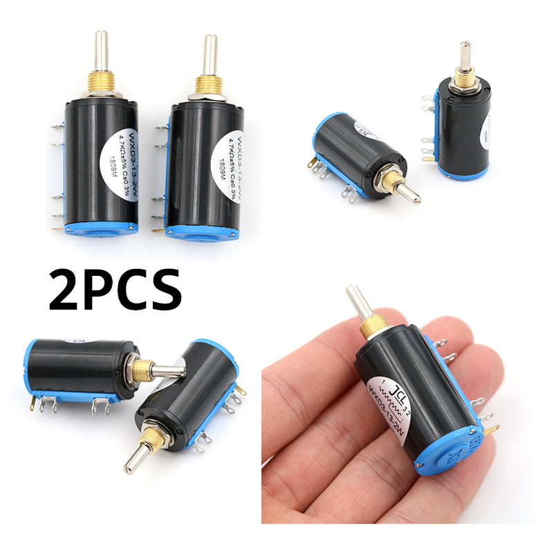 2 sztuk regulowany WXD3-13-2W rezystor 4.7 K om precyzyjny wieloobrotowy potencjometr