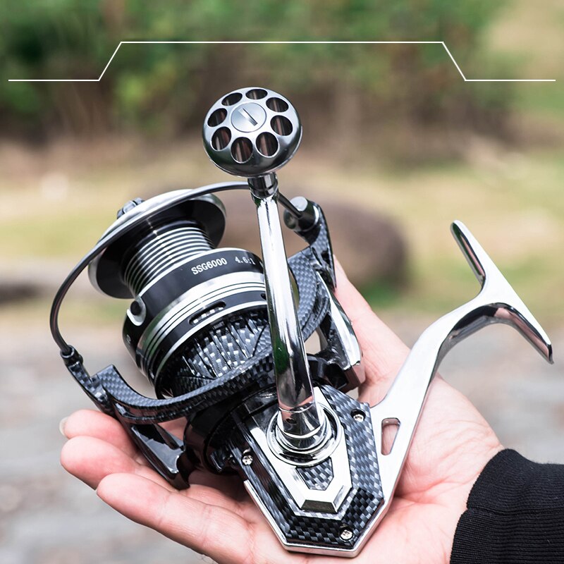 Full metall fiskesnelle spinnende hjul full metall håndtak fotsnelle høyhastighets baitcasting snelle
