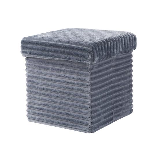 Flannel storage stool multi-function storage stool can sit people storage box home change shoes storage box stool: Style 2