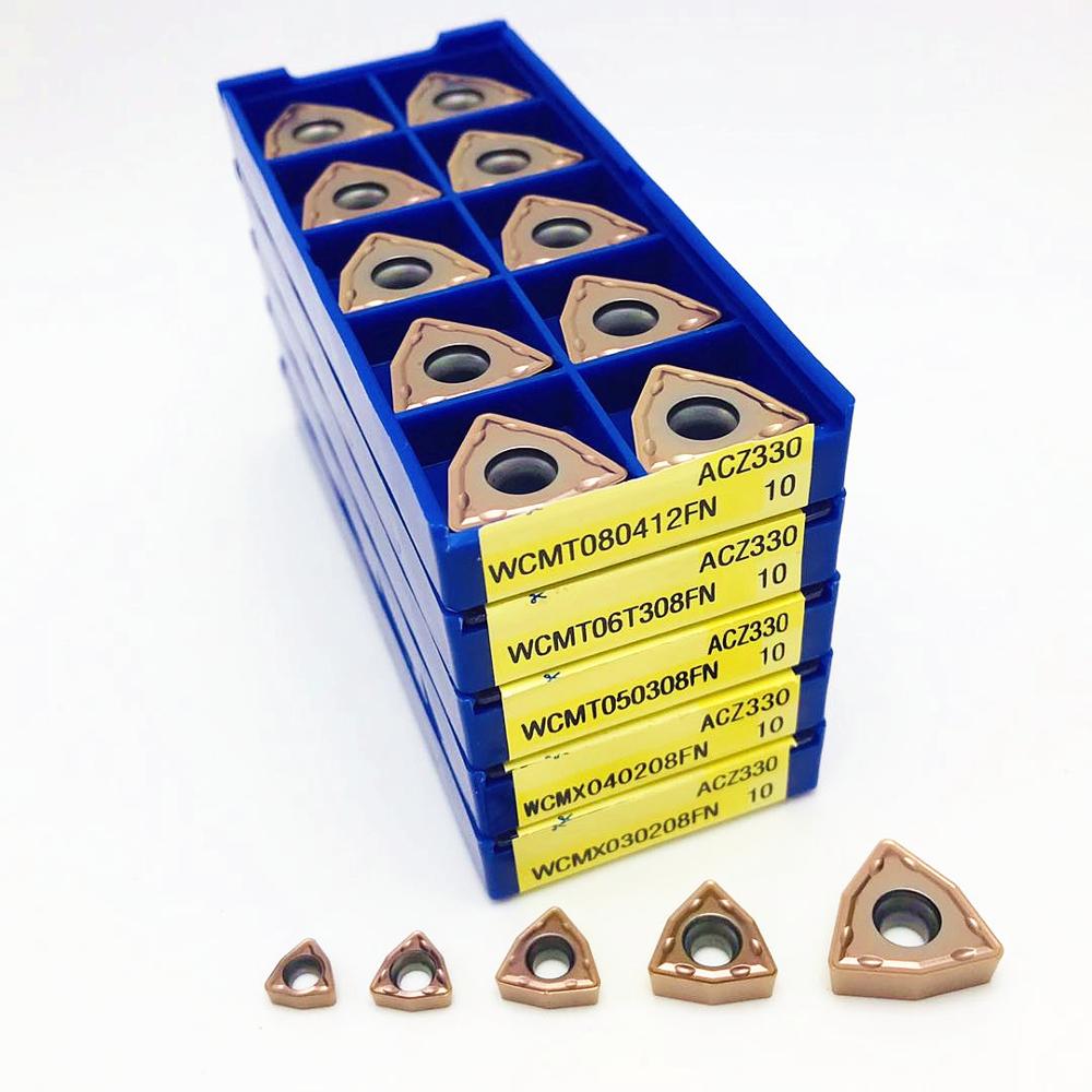 Taladro en U WCMX030208 WCMX040208 WCMT050308 WCMT06T308 WCMT080412 FN ACZ330 carburo WCMX inserto de torneado CNC herramienta de corte WCMT