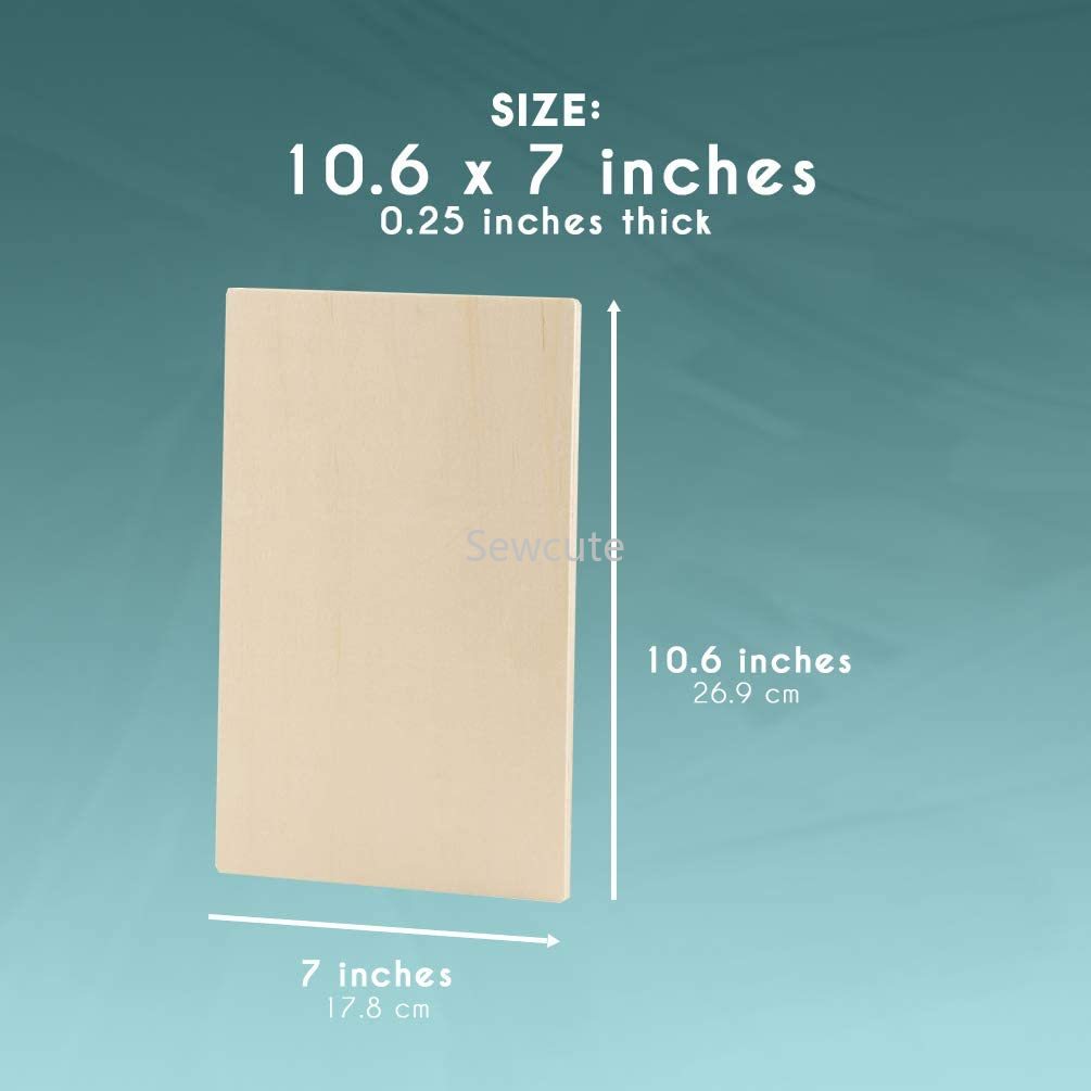 Placa de madera sin terminar, tablero en blanco de 10,6x7 pulgadas, tablero de arte rectangular para pintura DIY, artesanías de 27x17cm 5 piezas