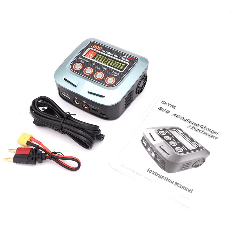 SKYRC S60 caricabatterie bilanciamento 6A 60W 10W scaricatore per LiHV LiPo Li-ion LiFe NiMH NiCD Pb batteria AGM modalità fredde