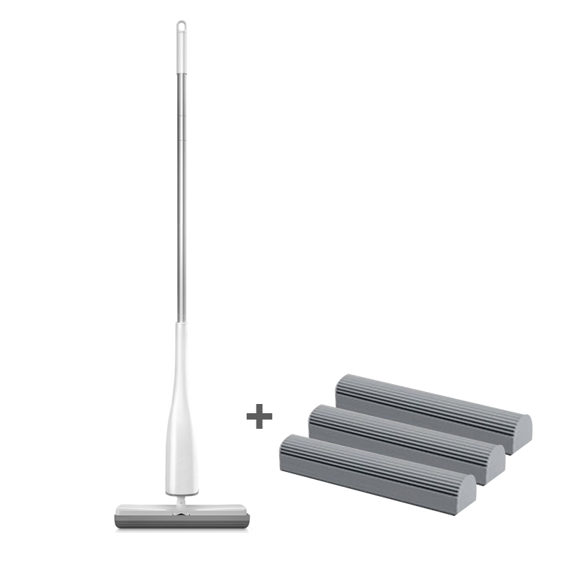 UNTIOR-fregona plana con cabezal de esponja PVA, fregona mágica giratoria de 360 grados para limpieza de suelos de cocina, hogar: 3Pcs head