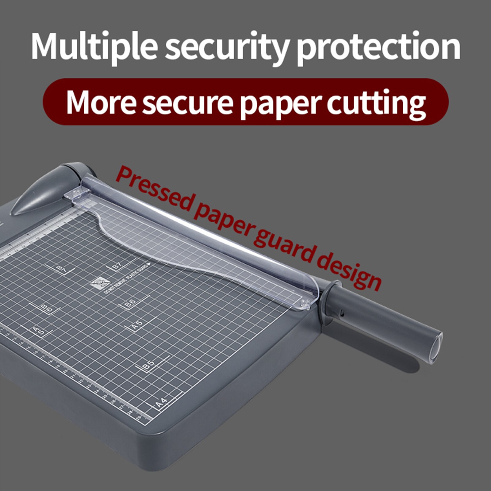 Mini Paper Trimmer Guillotine Cutter A4 Cut Length Desktop Paper Cutting Machine with Security Cutter Head Office Home Supplies