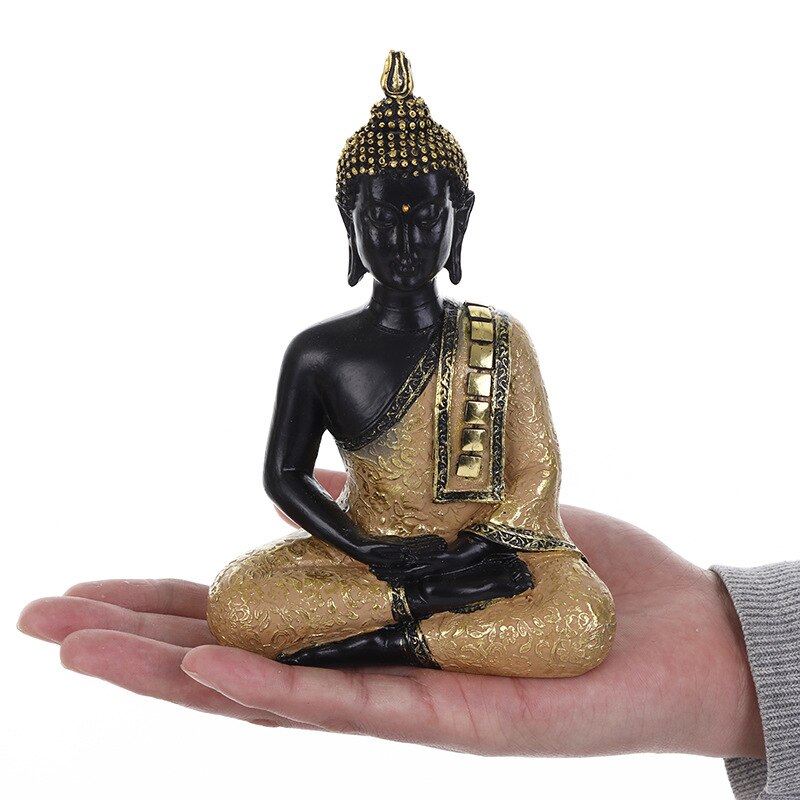 Boeddha Beeldje Sculptuur Zitten Boeddhabeeld Home Office Decor Indoor Standbeeld Ornament 15Cm Feng Shui Ornamenten Ambachten