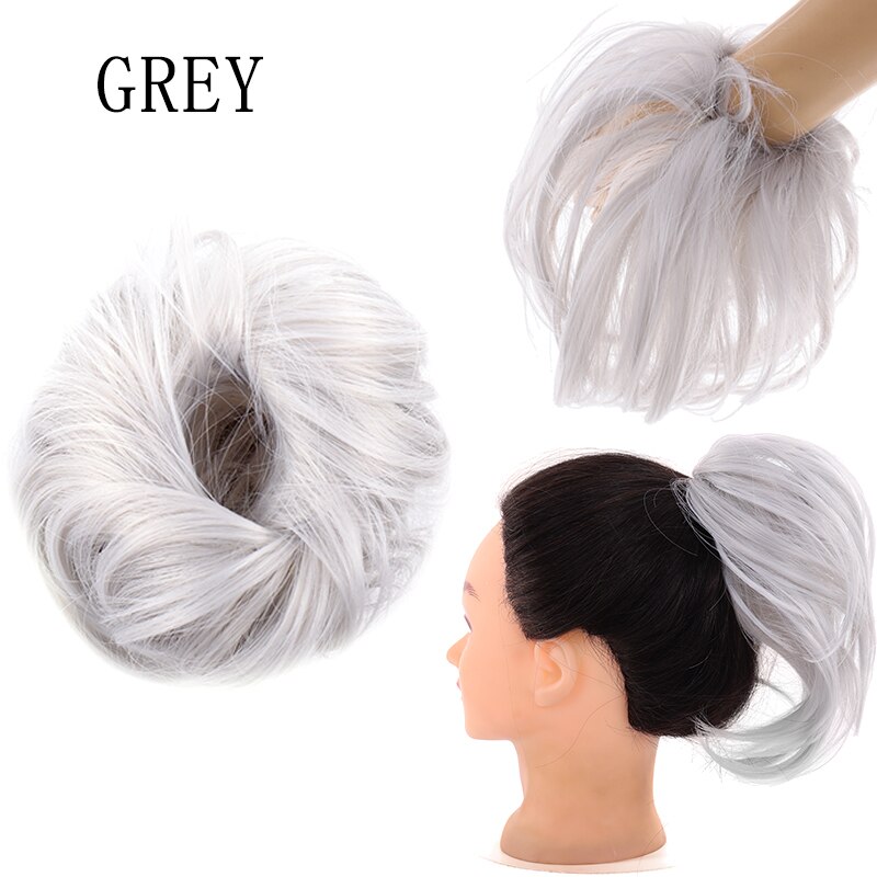 JINKAILI-Chignon à donuts souple élastique | Chignon synthétique en forme de toupet, chouchou enroulé pour Extension queue de cheval pour femmes: T4/27/30