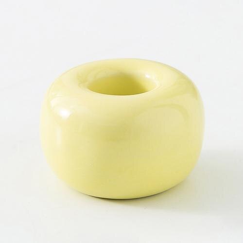 Multifunctionele Mini Keramische Badkamer Douche Tandenborstelhouder Leuke Tandenborstelhouder Rack Badkamer Tandenborstel Accessoire: YELLOW