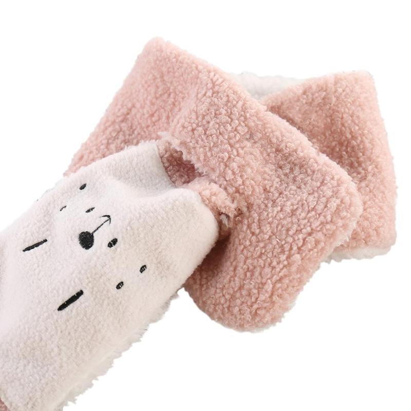 Bufanda cálida bebé niños invierno imitación piel de cordero otoño invierno cálido Collar chal bufandas Niños Accesorios para 0-3 años bebé