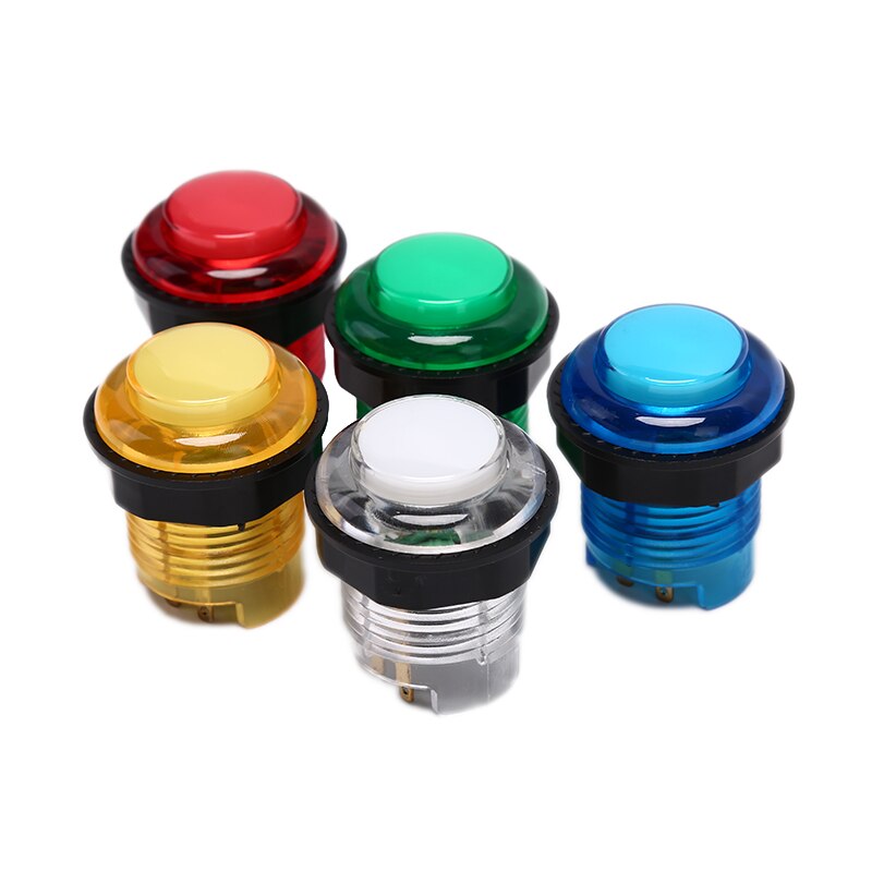 1 st. 28mm led arcade drukknop arcade startknop schakelaar 5v verlichte knoppen arcade kast accessoires