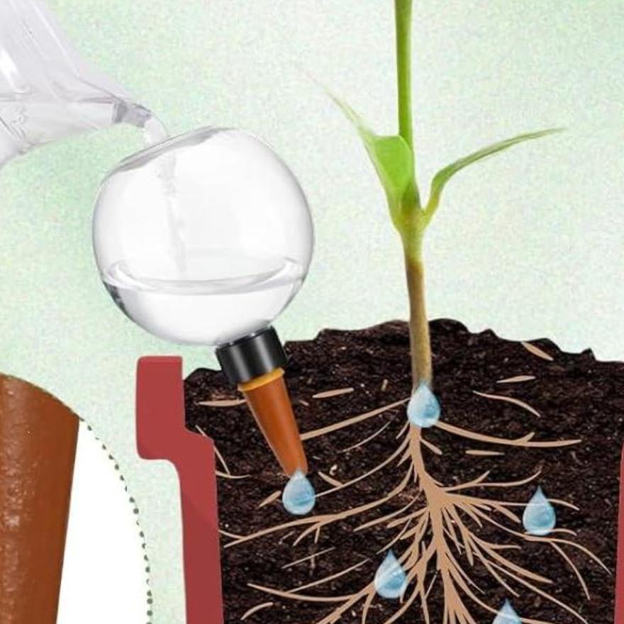 2 Pcs 500ml Automatic Watering Ball Plant Self-Irrigation Drip System Plant Drip Watering Garden