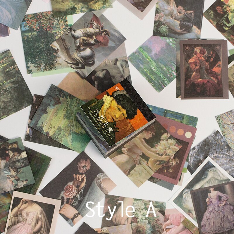 YueGuangXia Vintage Mini Specialty Paper Card Scrapbooking/Card Making/Journaling Project DIY Retro Hangtag with Hole Card 400pc: A