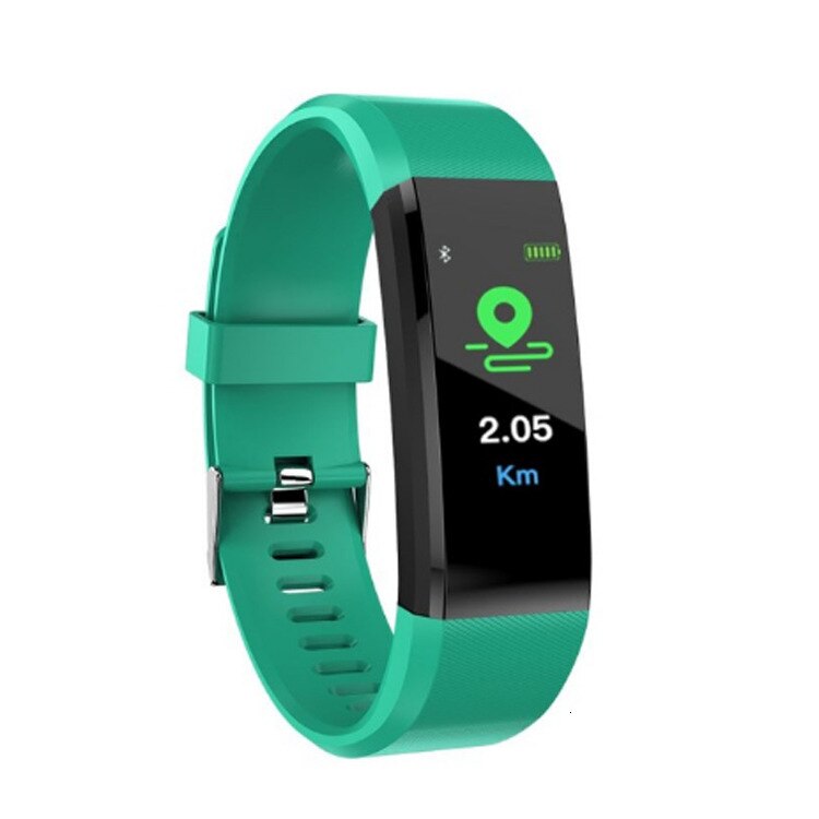 115 plus armbånd sundhedsarmbånd puls blodtryk smart band vandtæt fitness tracker smart band ur mænd kvinder 1eh: Reseda