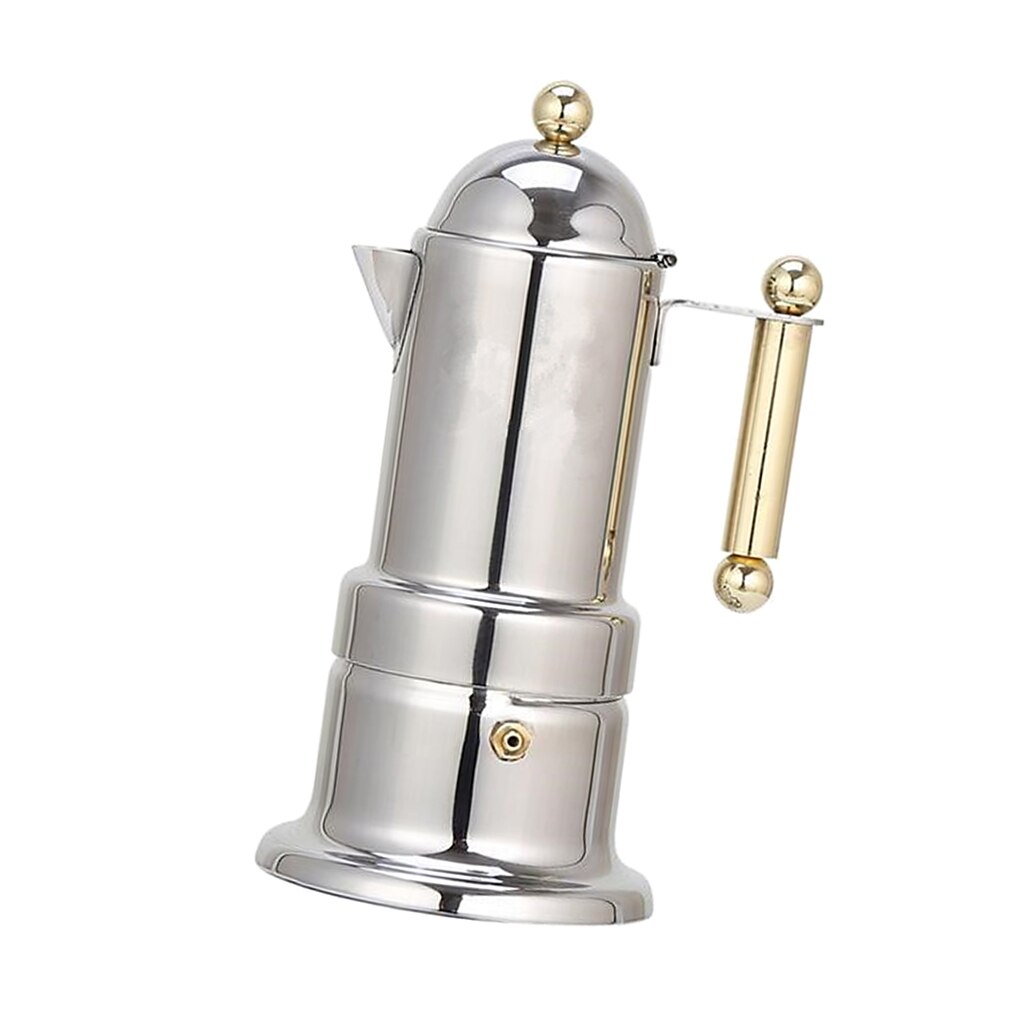Moka Pot Coffee Maker Stovetop Espresso Maker Italian For Best Espresso Coffee, Stainless Steel, Easy To Use And Clean