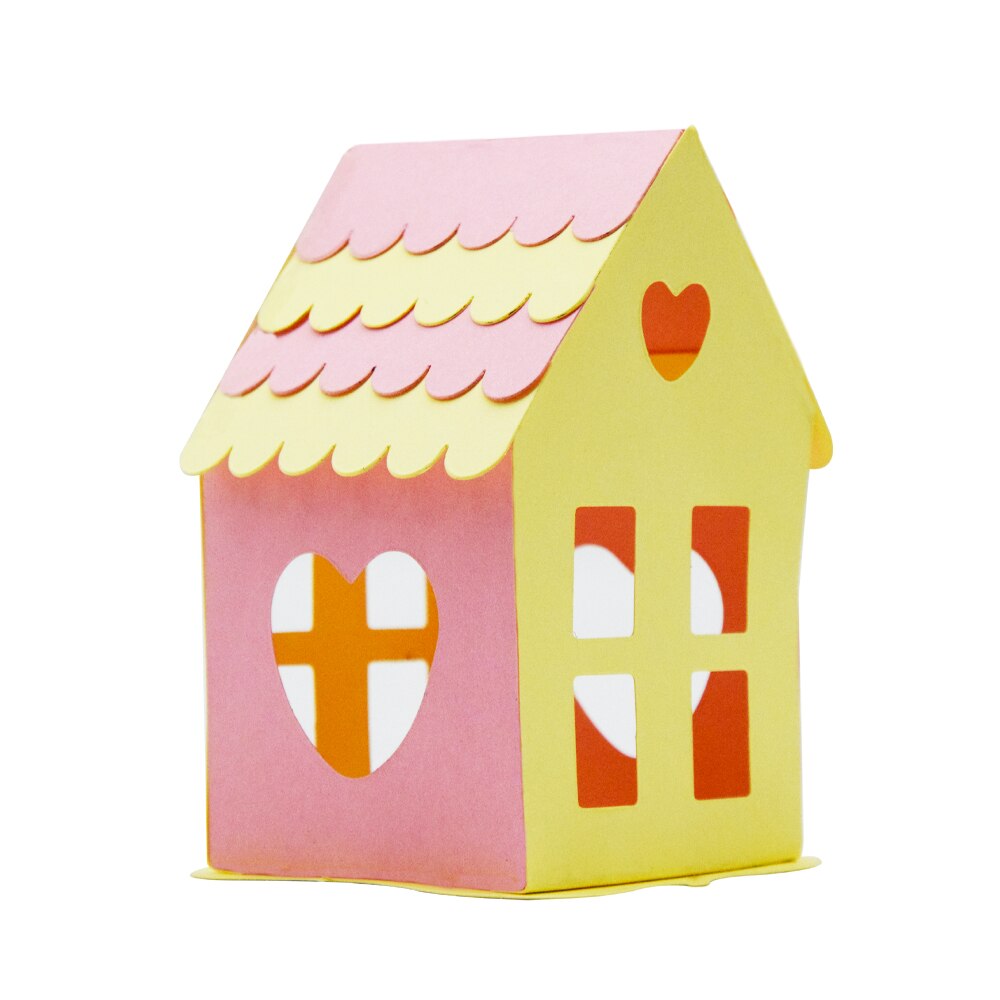 Houten mallen stansen plakboek diy kerst mooi klein huisje handwerk maken decoratie benodigdheden stansen sjabloon